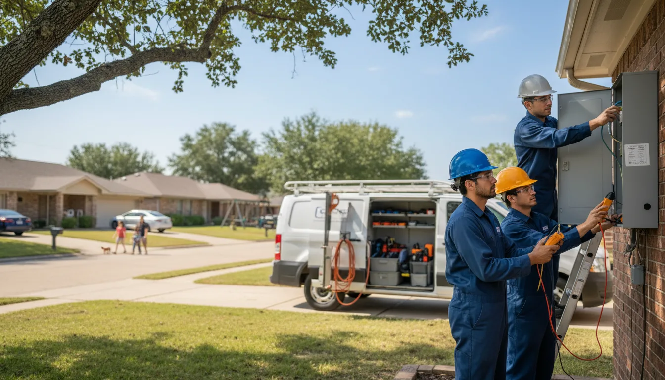 Certified electrician providing emergency electrical services in Arkoma, OK